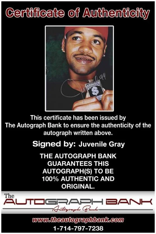 Juvenile — Hot Boys Juvenile authentic signed rap 8x10 photo W/Certificate Autographed 0637, изображение 2