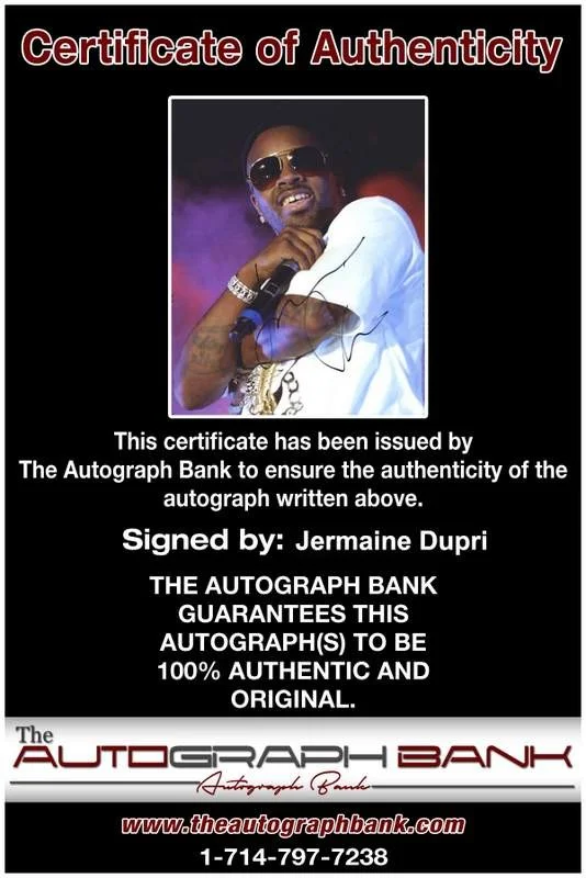 Jermaine Dupri — Jermaine Dupri authentic signed rap 8x10 photo W/Certificate Autographed (A0624), изображение 2