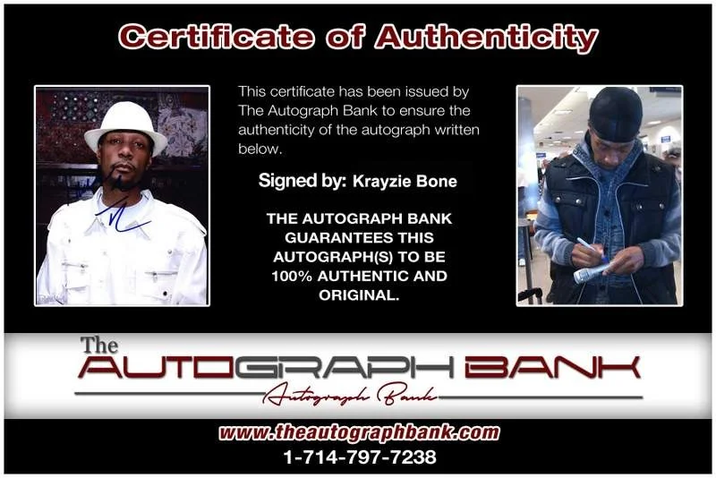 Krayzie Bone — Thugs N Harmony Krayzie Bone signed rap 8x10 photo W/Cert Autographed (A0687), изображение 2