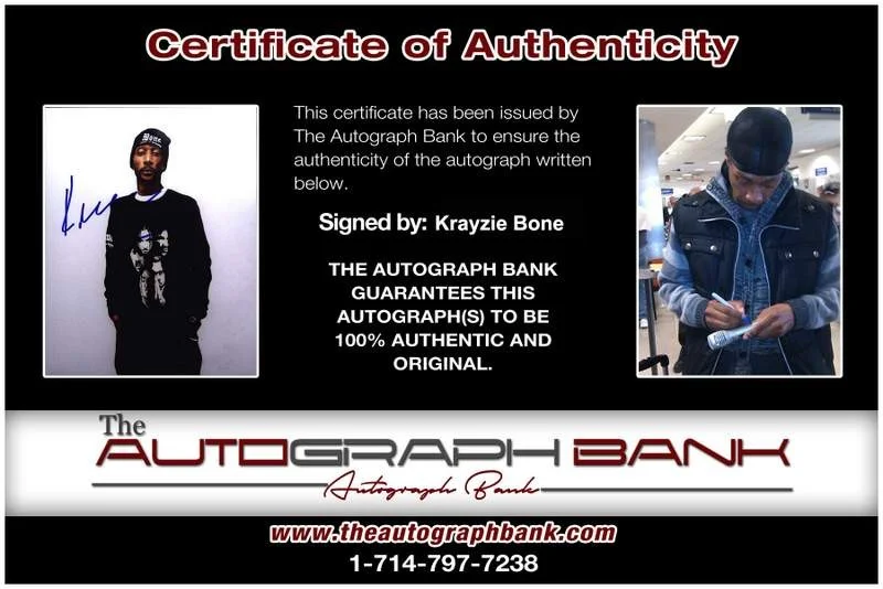 Krayzie Bone — Thugs N Harmony Krayzie Bone signed rap 8x10 photo W/Cert Autographed (A0684), изображение 2