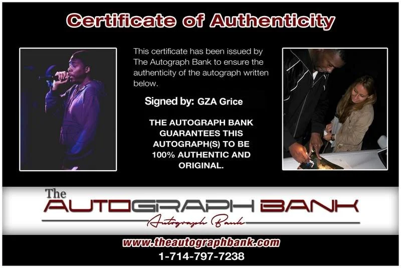 Gza — Wu Tang Clan Gza authentic signed rap 8x10 photo W/Certificate Autographed A0512, image 2