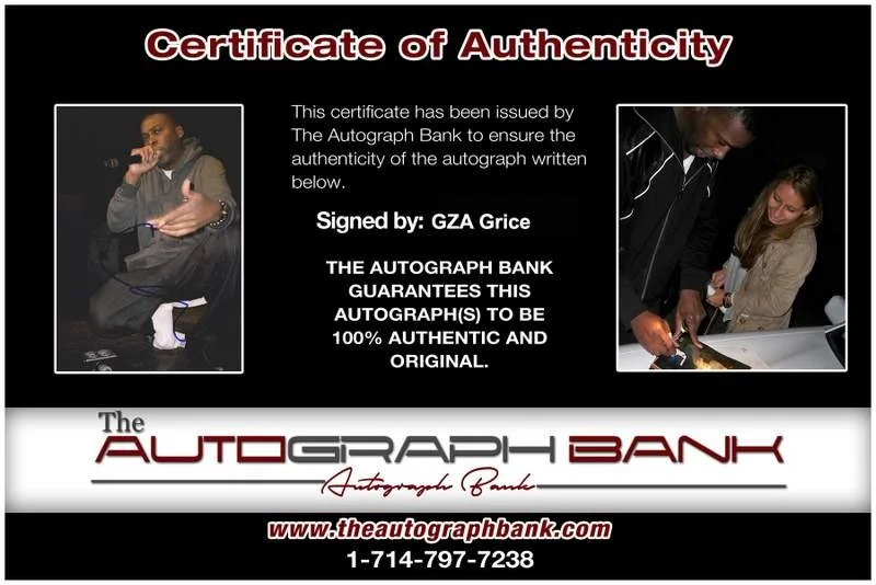 Gza — Wu Tang Clan Gza authentic signed rap 8x10 photo W/Certificate Autographed A0515, image 2