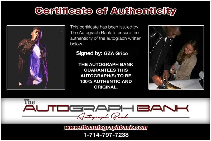 Gza — Wu Tang Clan Gza authentic signed rap 8x10 photo W/Certificate Autographed A0527, image 2