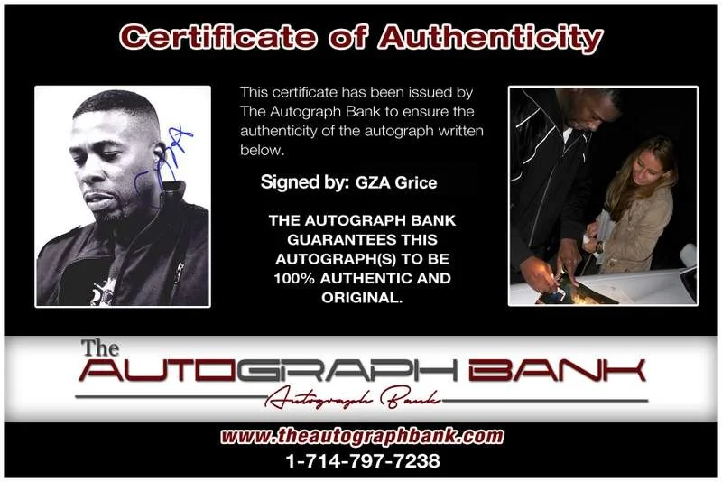 Gza — Wu Tang Clan Gza authentic signed rap 8x10 photo W/Certificate Autographed A0526, изображение 2
