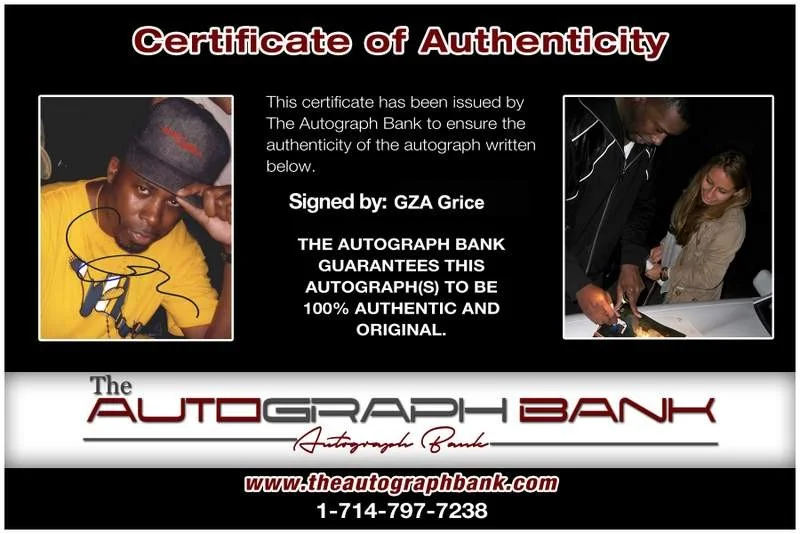 Gza — Wu Tang Clan Gza authentic signed rap 8x10 photo W/Certificate Autographed A0510, изображение 2