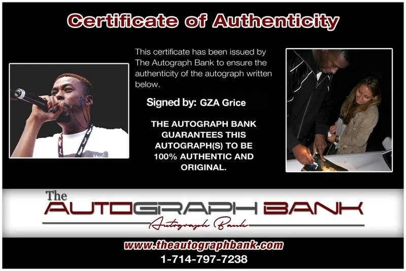 Gza — Wu Tang Clan Gza authentic signed rap 8x10 photo W/Certificate Autographed A0529, изображение 2
