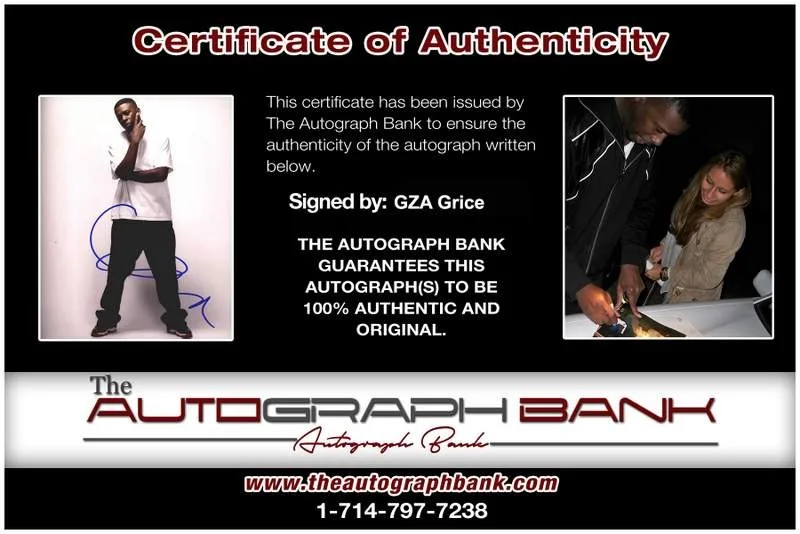 Gza — Wu Tang Clan Gza authentic signed rap 8x10 photo W/Certificate Autographed A0516, изображение 2