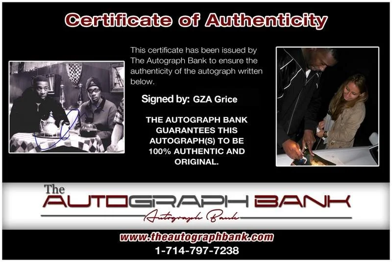 Gza — Wu Tang Clan Gza authentic signed rap 8x10 photo W/Certificate Autographed A0524, изображение 2