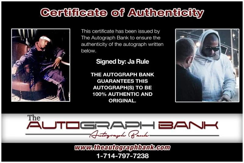 Ja Rule — Ja Rule authentic signed rap 8x10 photo W/Certificate Autographed (A00731), image 2