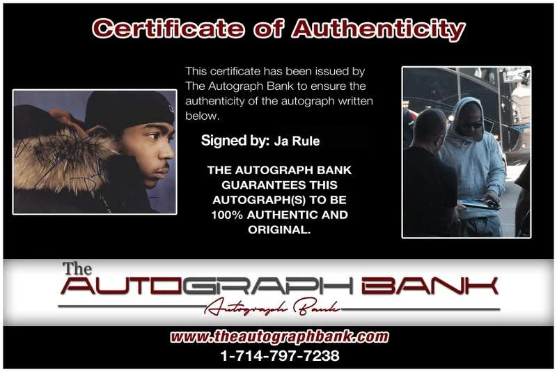 Ja Rule — Murder Inc Ja Rule authentic signed rap 8x10 photo W/Cert Autographed (A0571), изображение 2