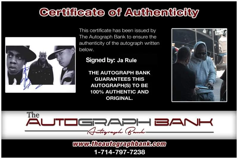 Ja Rule — Murder Inc Ja Rule authentic signed rap 8x10 photo W/Cert Autographed (A0575), image 2