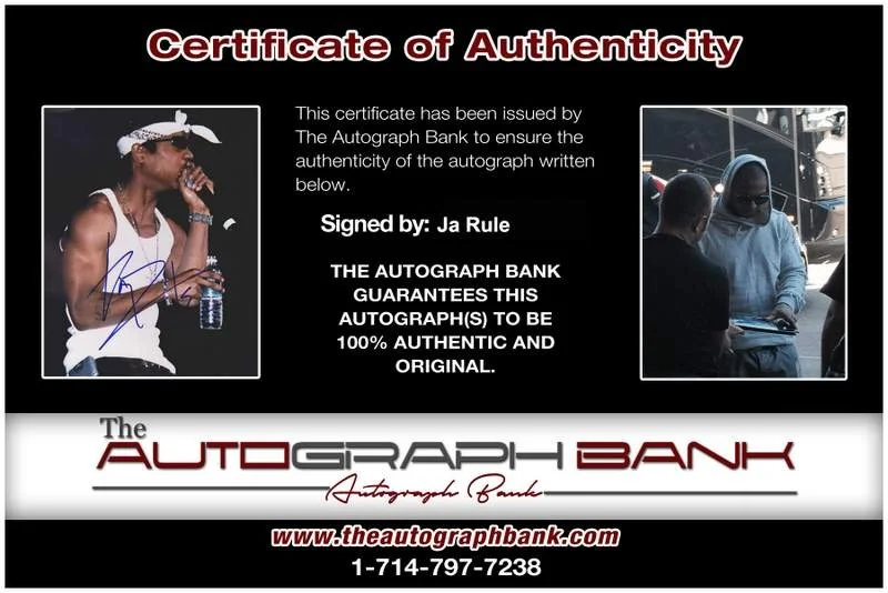 Ja Rule — Murder Inc Ja Rule authentic signed rap 8x10 photo W/Cert Autographed (A0582), image 2