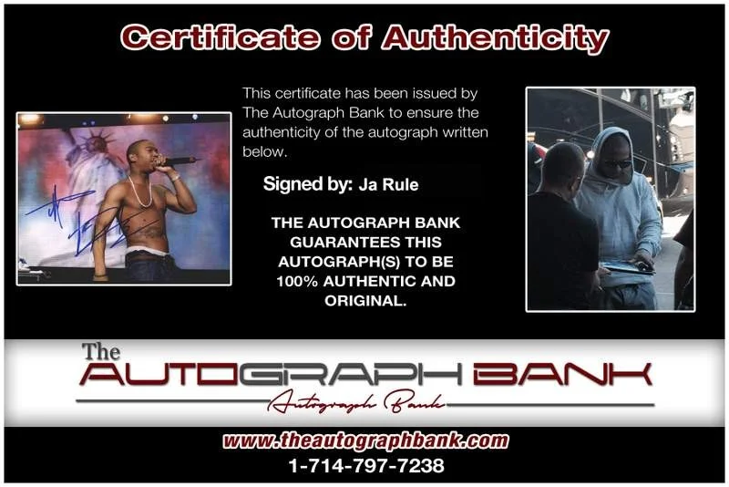 Ja Rule — Murder Inc Ja Rule authentic signed rap 8x10 photo W/Cert Autographed (A0573), image 2