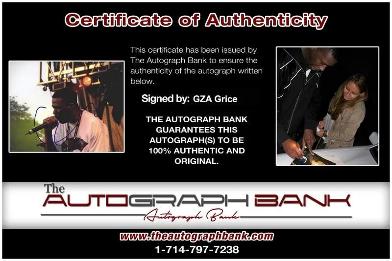 Gza — Wu Tang Clan Gza authentic signed rap 8x10 photo W/Certificate Autographed A0506, изображение 2
