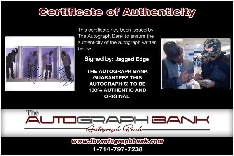 Jagged Edge — Jagged Edge authentic signed rap 8x10 photo W/Certificate Autographed (A0602), image 2