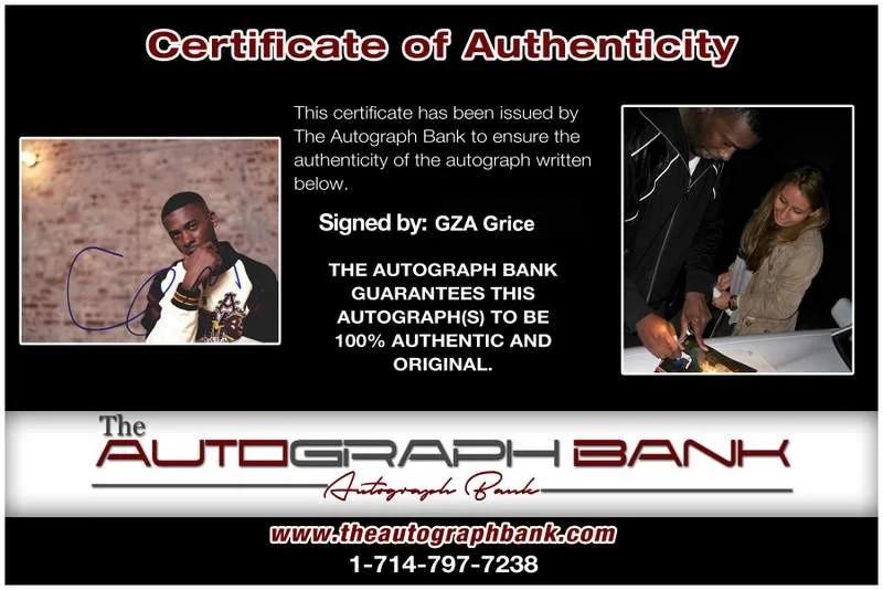 Gza — Wu Tang Clan Gza authentic signed rap 8x10 photo W/Certificate Autographed A0507, изображение 2