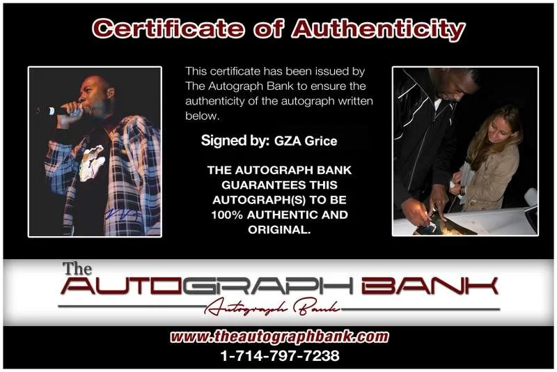 Gza — Wu Tang Clan Gza authentic signed rap 8x10 photo W/Certificate Autographed A0519, изображение 2