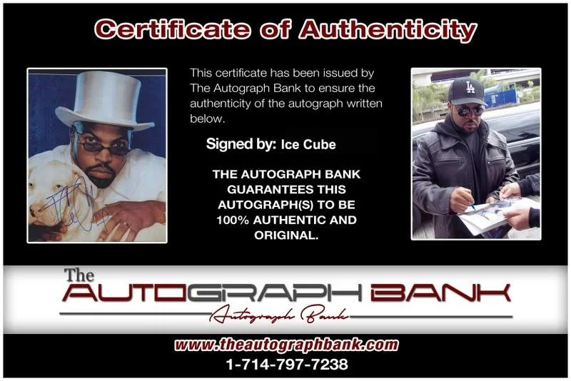 Ice Cube — Ice Cube authentic signed rap 8x10 photo W/Certificate Autographed (A0553), image 2