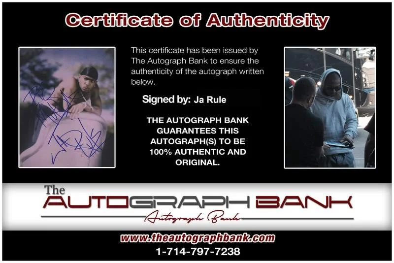 Ja Rule — Murder Inc Ja Rule authentic signed rap 8x10 photo W/Cert Autographed (A0572), image 2