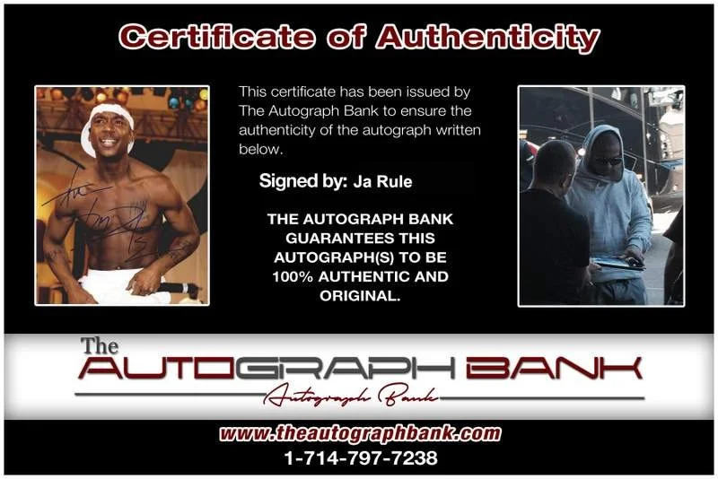 Ja Rule — Murder Inc Ja Rule authentic signed rap 8x10 photo W/Cert Autographed (A0567), image 2