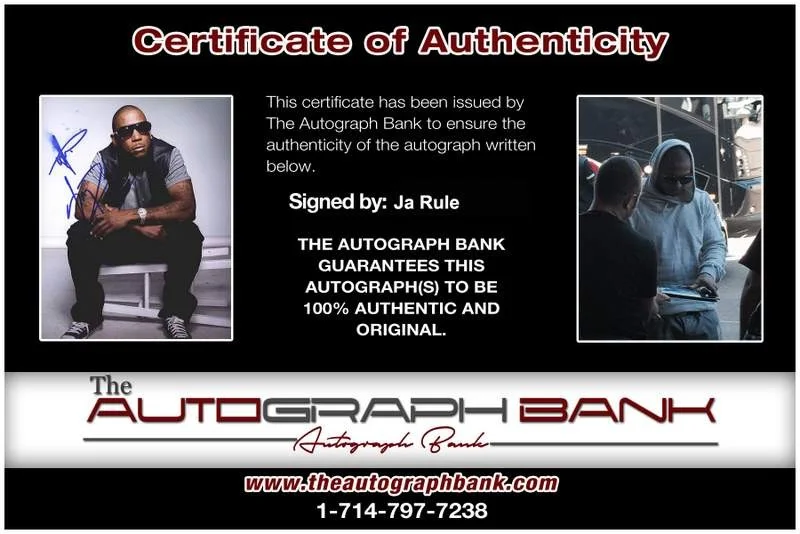 Ja Rule — Murder Inc Ja Rule authentic signed rap 8x10 photo W/Cert Autographed (A0589), image 2