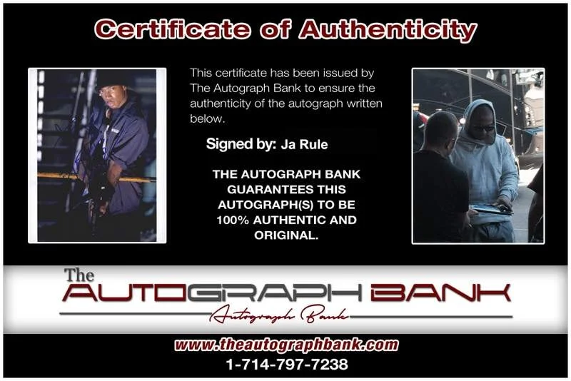 Ja Rule — Murder Inc Ja Rule authentic signed rap 8x10 photo W/Cert Autographed (A0588), image 2