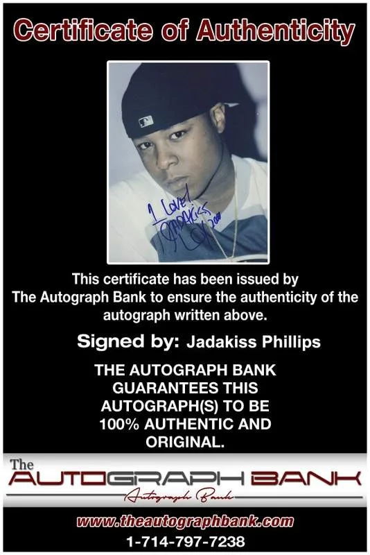 Jadakiss — The Lox Jadakiss authentic signed rap 8x10 photo W/Certificate Autographed A0598, изображение 2