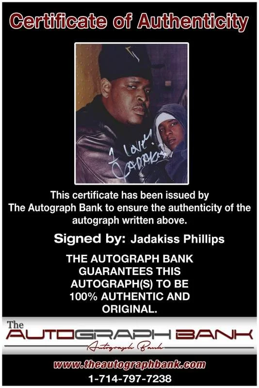 Jadakiss — The Lox Jadakiss authentic signed rap 8x10 photo W/Certificate Autographed A0596, изображение 2