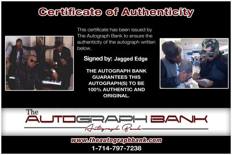 Jagged Edge — Jagged Edge authentic signed rap 8x10 photo W/Certificate Autographed (A0603), image 2