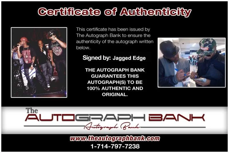 Jagged Edge — Jagged Edge authentic signed rap 8x10 photo W/Certificate Autographed (A0604), image 2