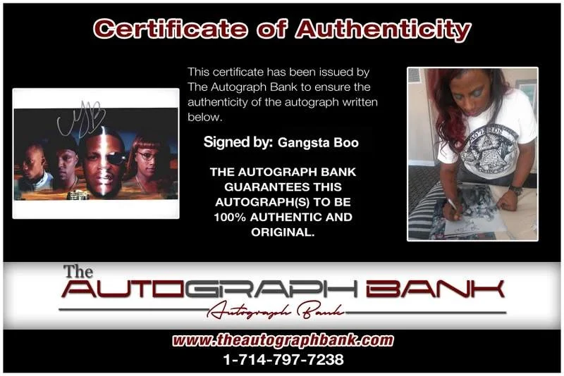 Gangsta Boo — Three Six Mafia Gangsta Boo signed rap 8x10 photo W/Certificate Autographed 0453, image 2