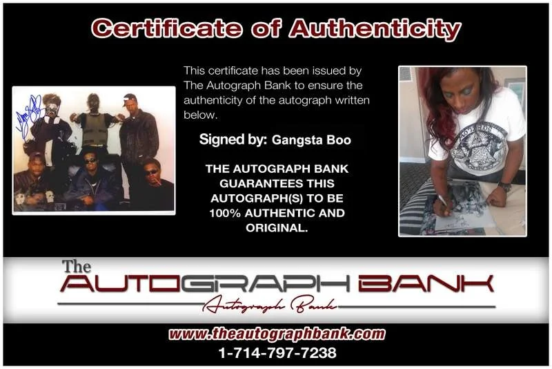 Gangsta Boo — Three Six Mafia Gangsta Boo signed rap 8x10 photo W/Certificate Autographed 0467, image 2