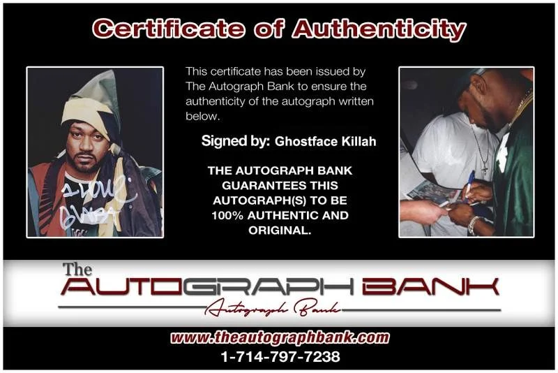 Ghostface Killah — Wu Tang Clan Ghostface Killah authentic signed 8x10 photo W/Cert Autograph A0478, image 2