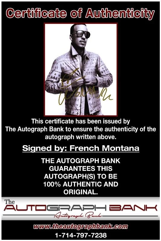 French Montana — French Montana authentic signed RAPPER 8x10 photo W/Cert Autographed 6142016-b1, изображение 2