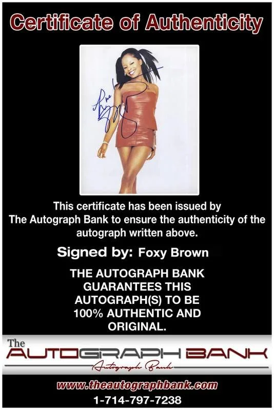 Foxy Brown — Foxy Brown authentic signed rap 8x10 photo W/Certificate Autographed (A0380), image 2