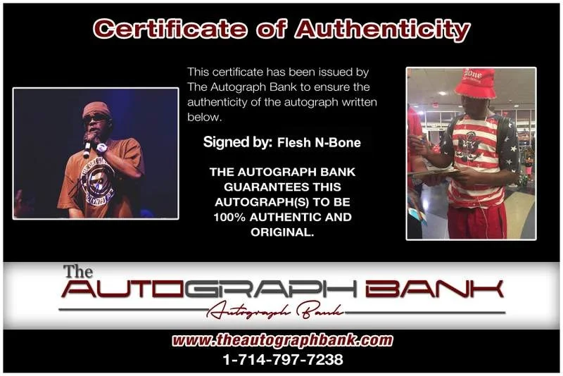 Flesh-N-Bone — BTNH Bone Thugs N Harmony Flesh signed rap 8x10 photo W/Cert Autograph (A0359), image 2