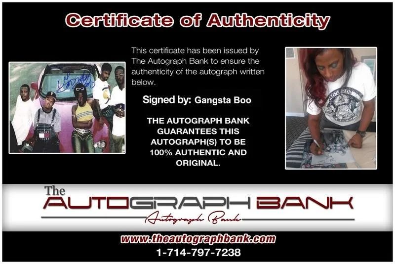 Gangsta Boo — Three Six Mafia Gangsta Boo signed rap 8x10 photo W/Certificate Autographed 0409, image 2