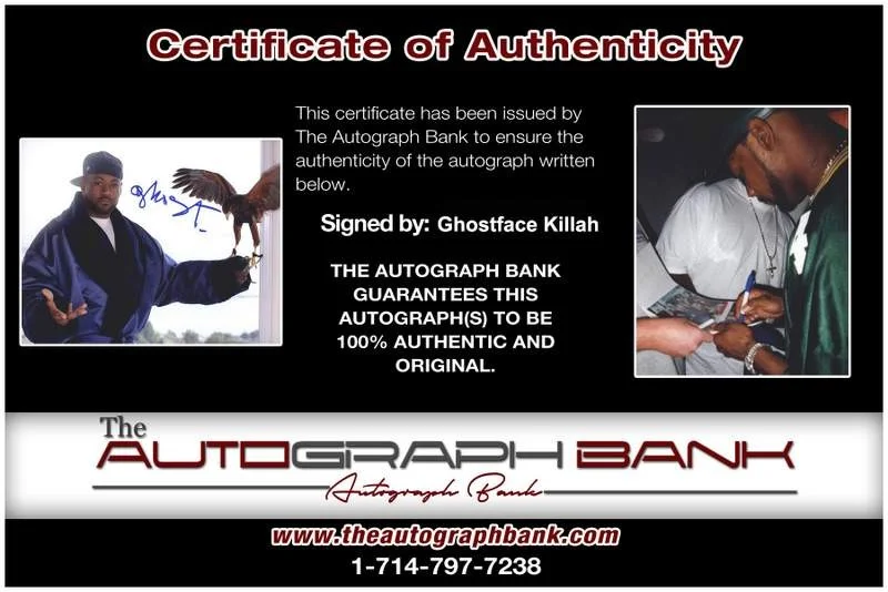 Ghostface Killah — Wu Tang Clan Ghostface Killah authentic signed 8x10 photo W/Cert Autograph A0479, изображение 2