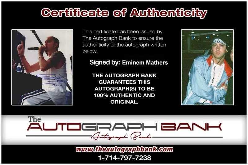 Eminem — D-12 Eminem Marshall Mathers signed rap 8x10 photo W/Certificate Autographed 294, изображение 2