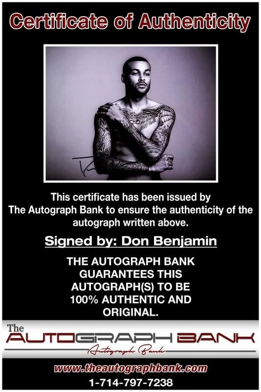 Don Benjamin — Don Benjamin authentic signed rap 8x10 photo W/Certificate Autographed (A00507), image 2