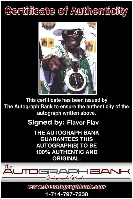 Flavor Flav — Flavor Flav authentic signed rap 8x10 photo W/Certificate Autographed (A0346), image 2
