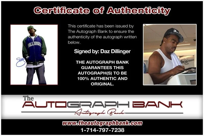Daz Dillinger — Daz Dillinger Tha Dogg Pound authentic signed 8x10 photo W/ Certificate A12, изображение 2