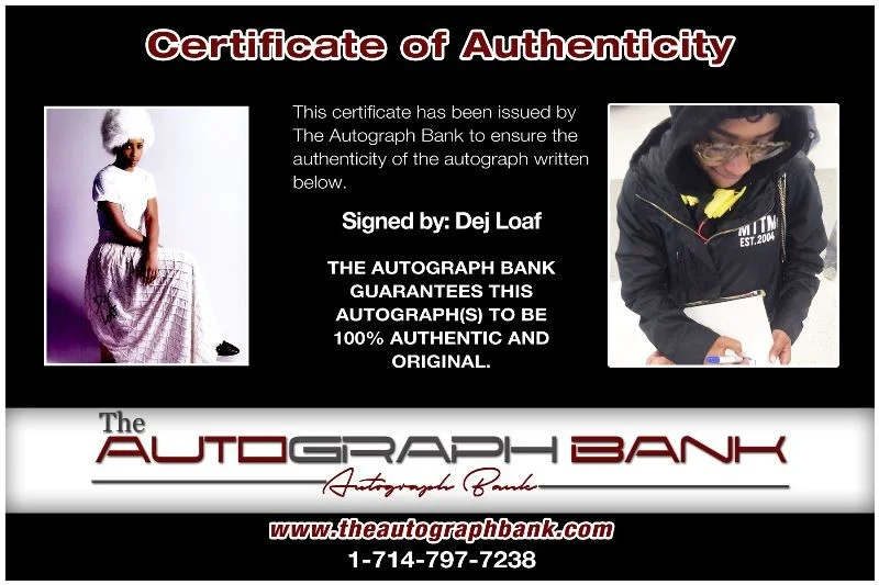 Dej Loaf — Dej Loaf authentic signed RAPPER 8x10 photo W/ Certificate Autographed (127i1), image 2