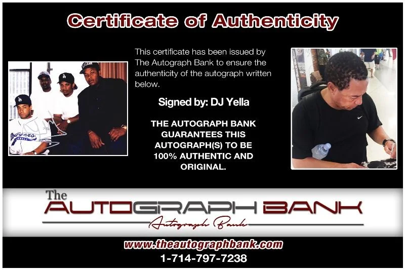 DJ Yella — DJ Yella authentic signed RAPPER 8x10 photo W/Cert Autographed 1182016-k1, изображение 2