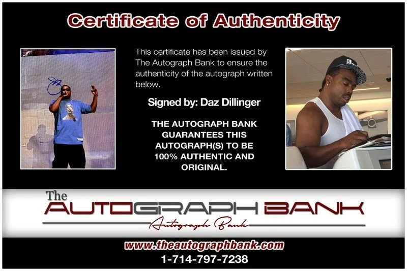 Daz Dillinger — Daz Dillinger Tha Dogg Pound authentic signed 8x10 photo W/ Certificate A17, изображение 2