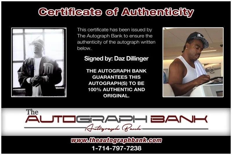 Daz Dillinger — Daz Dillinger Tha Dogg Pound authentic signed 8x10 photo W/ Certificate A15, изображение 2