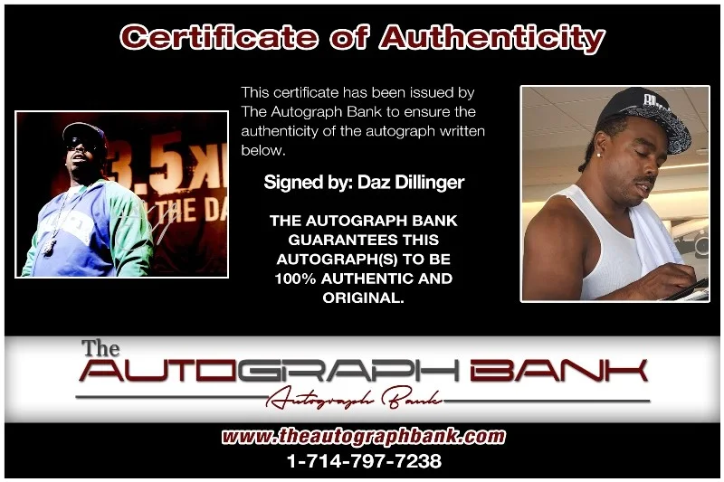 Daz Dillinger — Daz Dillinger authentic signed RAPPER 8x10 photo W/ Certificate Autographed 26-b, image 2
