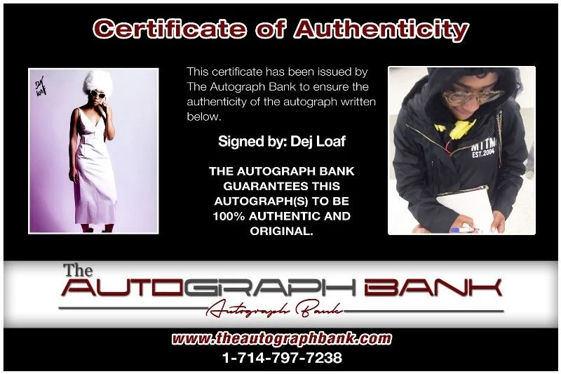 Dej Loaf — Dej Loaf authentic signed RAPPER 8x10 photo W/ Certificate Autographed (127e1), изображение 2