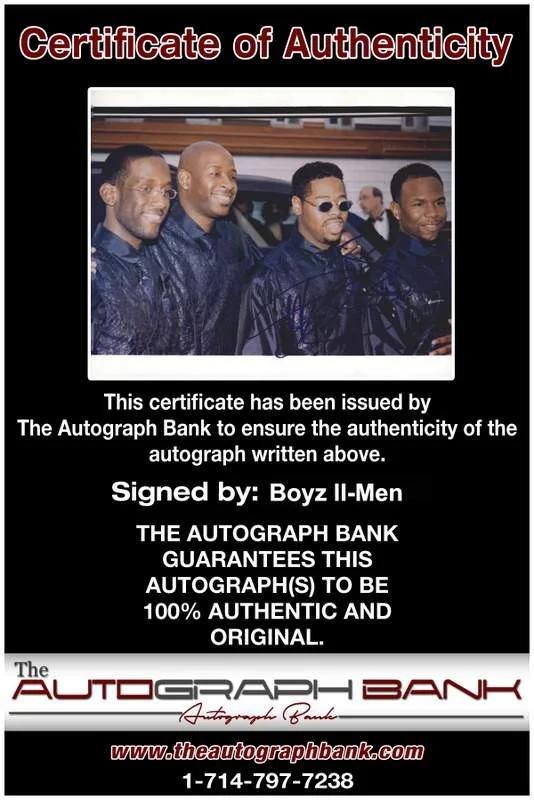 Boyz II-Men — Boyz II-Men authentic signed rap 8x10 photo W/Certificate Autographed (A0108), изображение 2