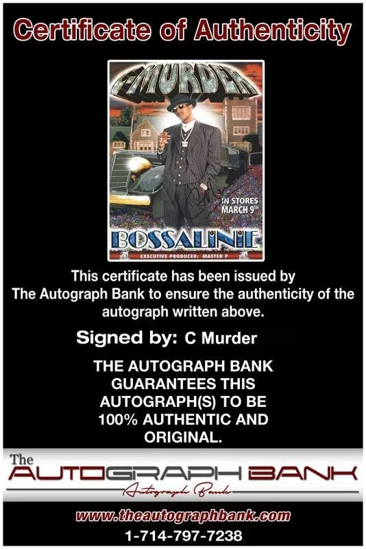 C Murder — C Murder authentic signed rap 8x10 magazine page W/Certificate Autographed A0006, image 2